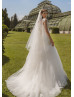Beaded Lace Tulle Wedding Dress With Pearl Hanging